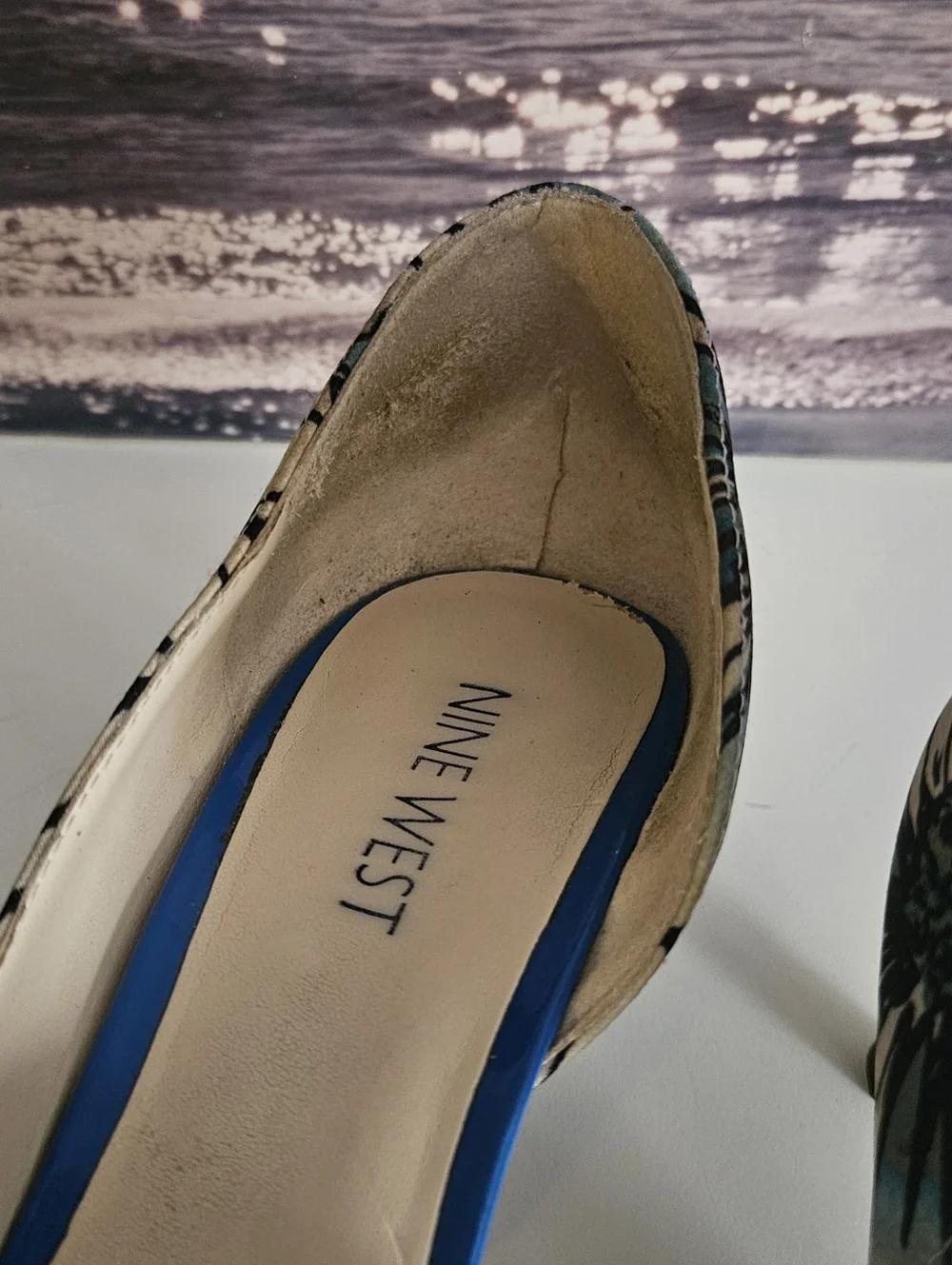 Nine West Peep Toe Platform Heels